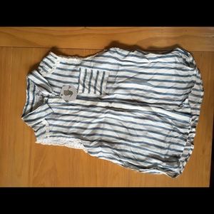 Vici striped collared tank